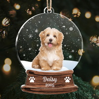 Thumbnail for Custom Photo Snowball Pet & Family Printed Acrylic Ornament, Gift For Dog Lovers, Christmas Gift AC