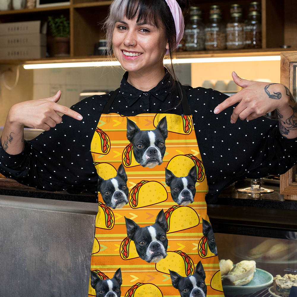 Custom Food Is Everything Photo Apron, Pet Lover Gift AI