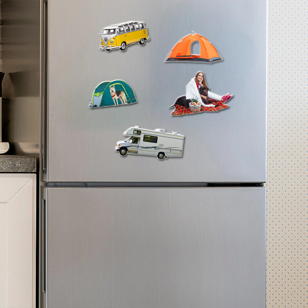 Custom Rv Camping Photo Magnets, Fridge Magnet For Camping Lovers JonxiFon