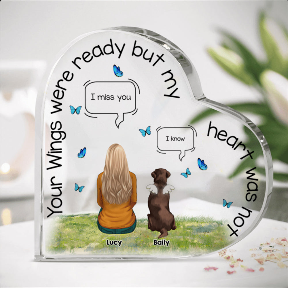 Beloved Pet Memorial - Heart Acrylic Plaque  - Heart Acrylic Plaque AA
