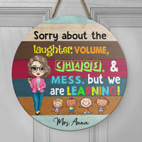 Thumbnail for We are learning Teacher Wood Sign, DIY Gift For Back To School Z