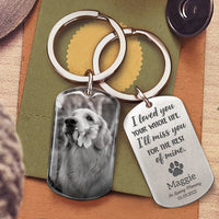 Thumbnail for I Loved You Your Whole Life - Personalized Pet Loss Keychain, Pet Sympathy Memorial Gift AA