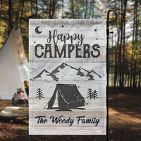 Thumbnail for Custom Happy Campers Camping Garden Flag, Gift For Camper AD