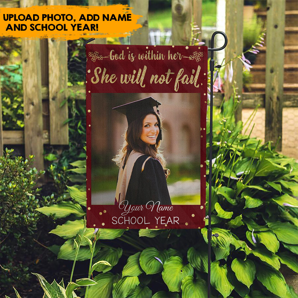 Congrats Grad, Graduation Gift - Personalized Garden Flag AD