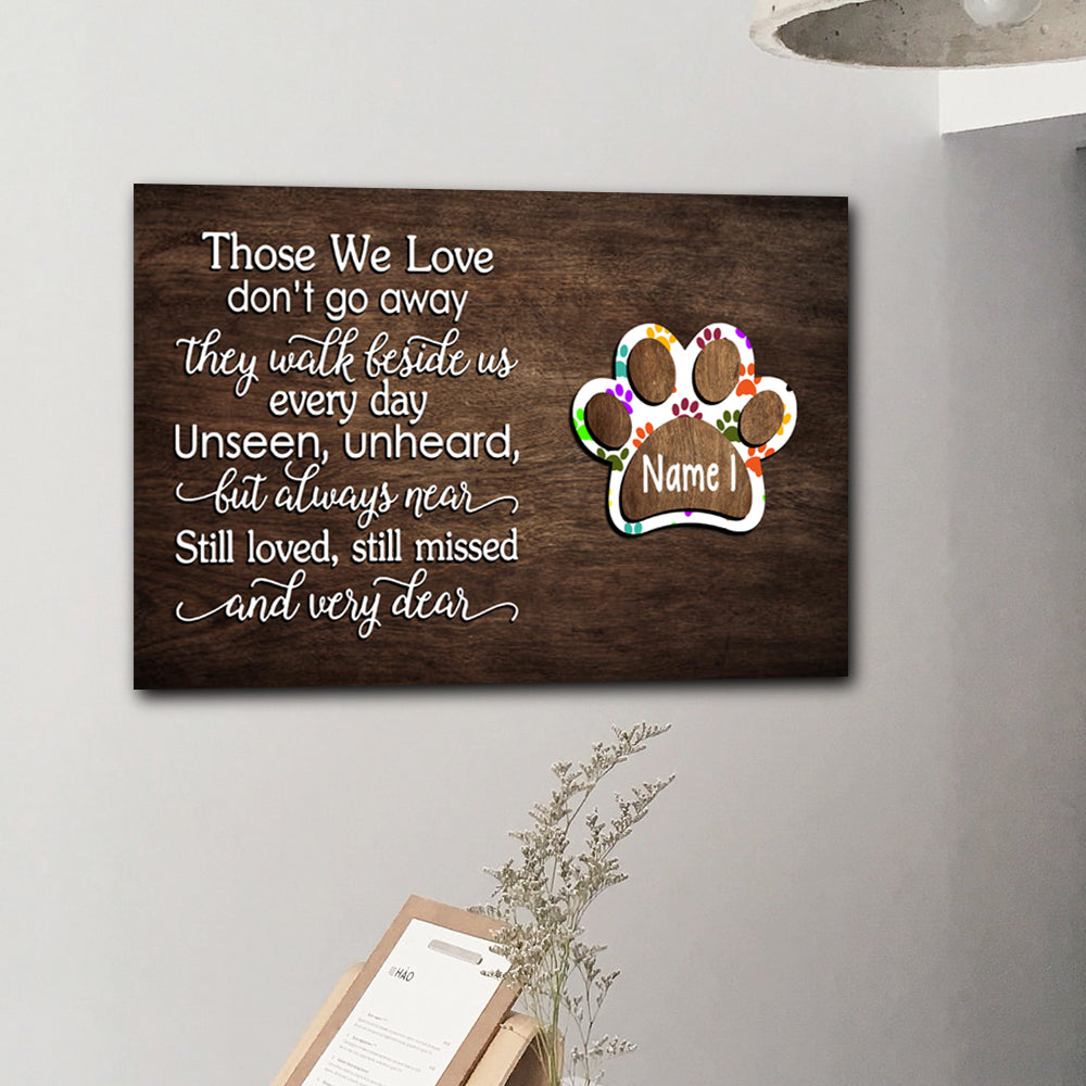 Always Near, Always Dear - Pet Memorial Canvas, Memorial Gift AK