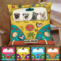 Thumbnail for Hippie Dog Mom - Personalized Fluffy Pillow, Gift for Dog Mom, Dog Lovers AD