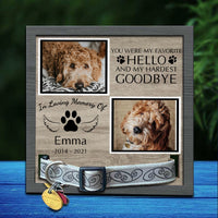 Thumbnail for Two Photos Pet memorial Pet Loss - Pet Collar Holder AA