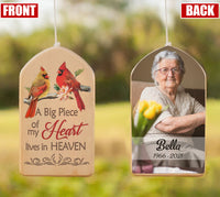 Thumbnail for A big piece of my HEART lives in HEAVEN - Personalized Wind Chimes AZ