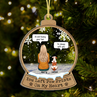 Thumbnail for You Left Paw Prints On My Heart Personalized Dog Memorial Printed Acrylic Ornament, Sympathy Gift AE