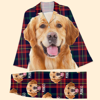 Thumbnail for Personalized Custom Face Dog Cat Winter Pattern Pajamas Set, Funny Gift For Pet Lovers AB