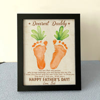 Thumbnail for Dearest Daddy Handprint Art Craft Photo Frame, Kids Footprint AA
