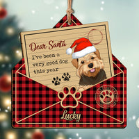 Thumbnail for Personalized Dear Santa Good Dog This Year Christmas Printed Wood Ornament, Customized Holiday Ornament AE