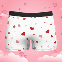 Thumbnail for Custom Funny Face Photo With Heart Men's Boxer Briefs, Valentine Gift Ideas For Him AI