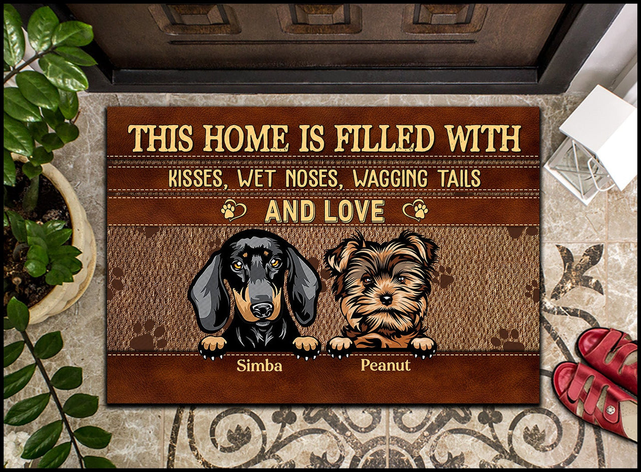 This Home Is Filled With Dog - Personalized Family Doormat AB