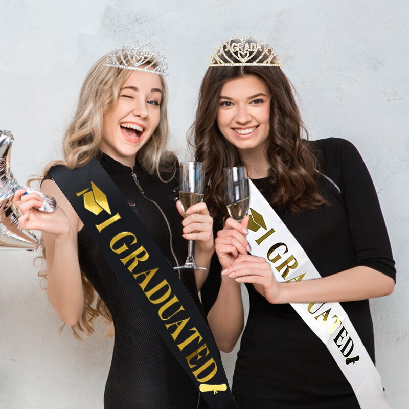 2024 Graduated Satin Sash Glitter Crown FC