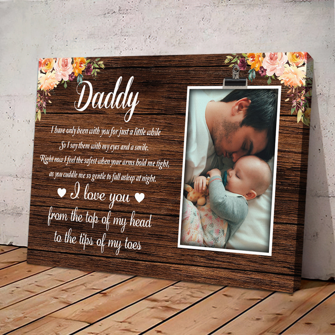 Love You From Top of My Head To Toe - Personalized Canvas AK