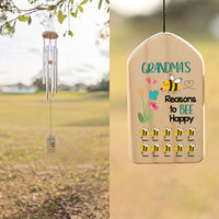 Thumbnail for Personalized Reason To Bee Happy Wind Chime Mom Grandma, Gift For Grandma AZ