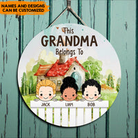 Thumbnail for Grandkids Spoiled Here, Gift For Mother's Day, Grandma - Customized Door Sign Z
