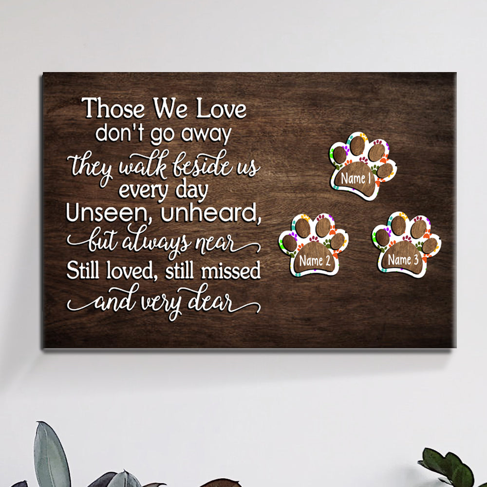 Always Near, Always Dear - Pet Memorial Canvas, Memorial Gift AK