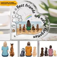 Thumbnail for Once by side, forever in my heart - Personalized heart acrylic plaque AA