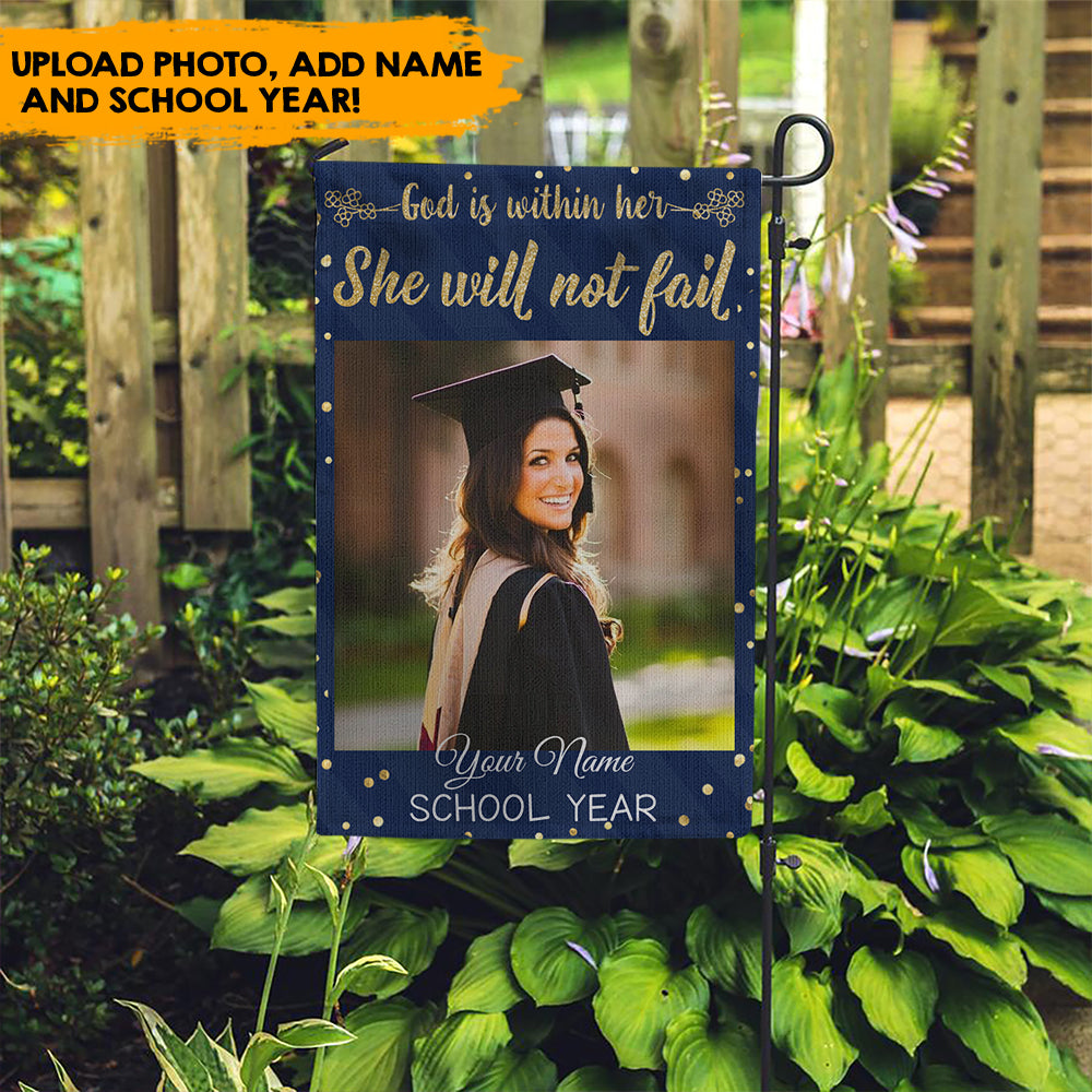 Congrats Grad, Graduation Gift - Personalized Garden Flag AD