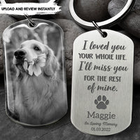 Thumbnail for I Loved You Your Whole Life - Personalized Pet Loss Keychain, Pet Sympathy Memorial Gift AA