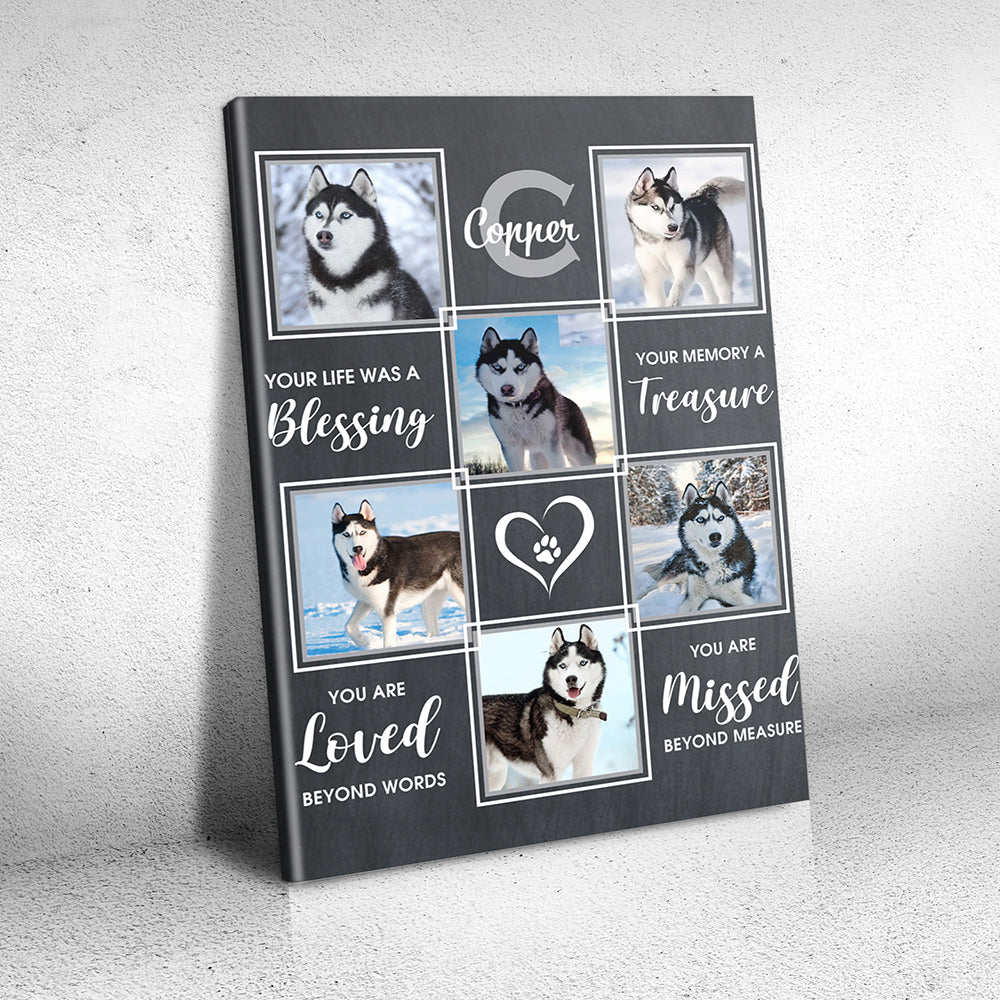Loving You, Pet Memorial - Personalized Photo Collage Canvas AK