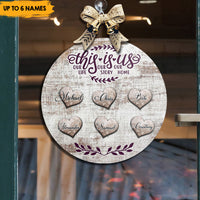 Thumbnail for This Is Us - Personalized Door Sign, Custom Names Family Gift Z