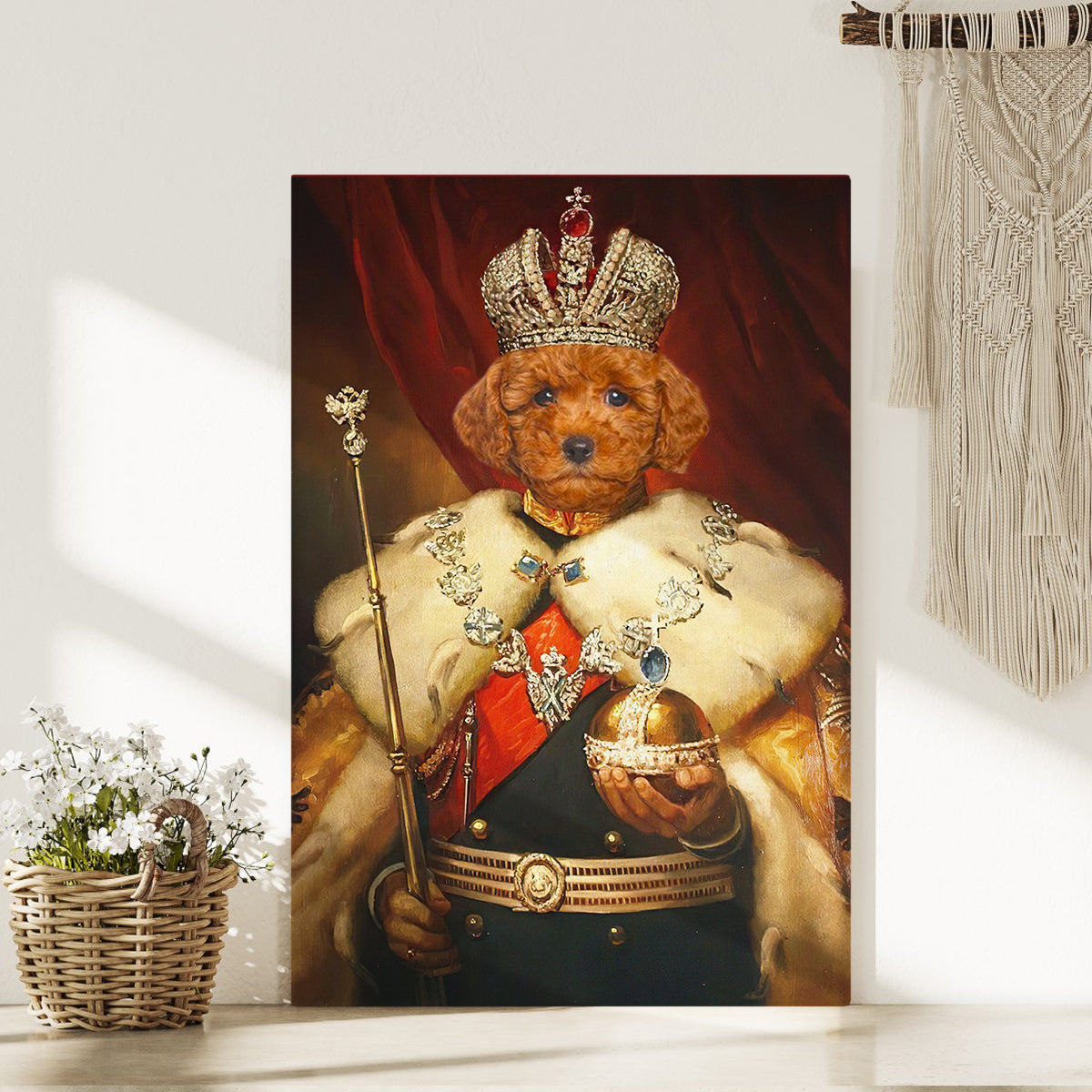 Royal Pet Portrait - Personalized Canvas AK