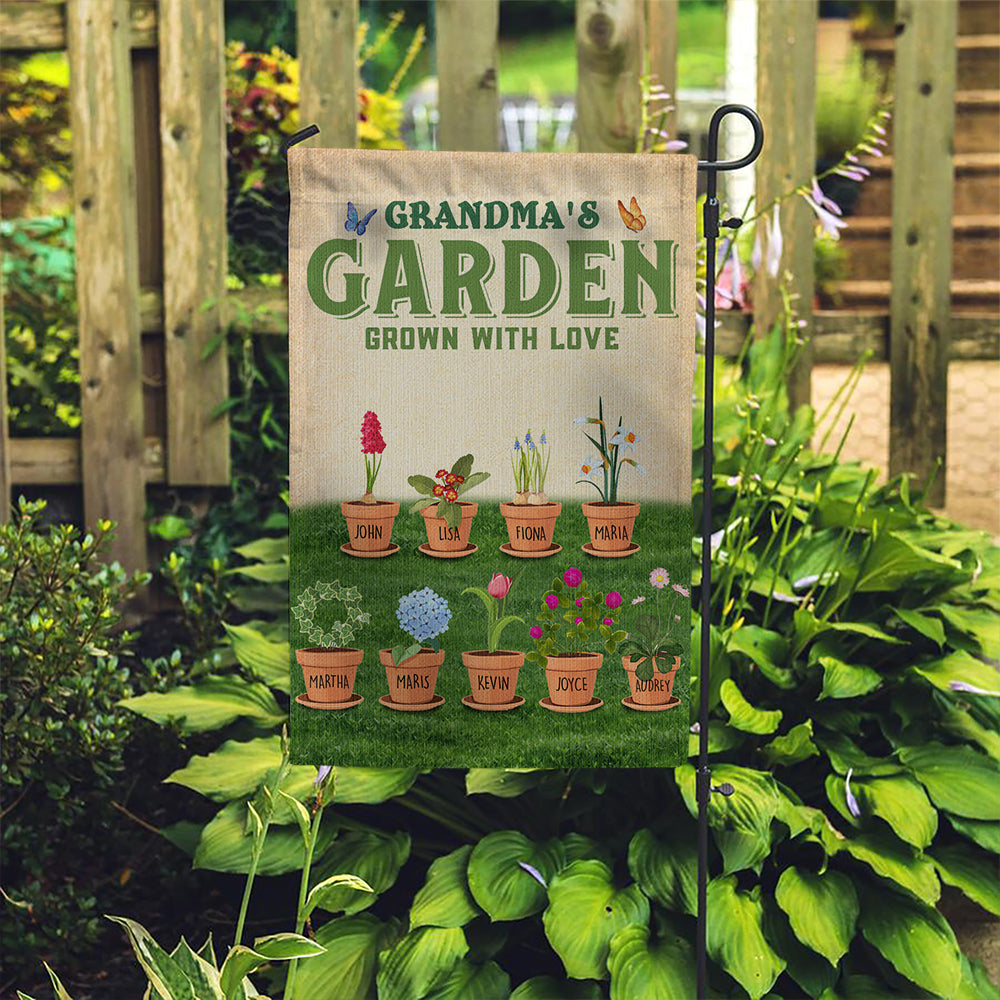 Grandma Garden of Love - Personalized Flag AD