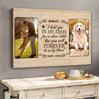 Thumbnail for I held you in my arms - Personalized Pet Photo Canvas AK