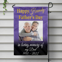 Thumbnail for Father's Day Memorial Personalized Garden Flag AD