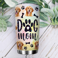 Thumbnail for Glitter Dog Mom With Photos Tumbler, Dog Lover Gift AA