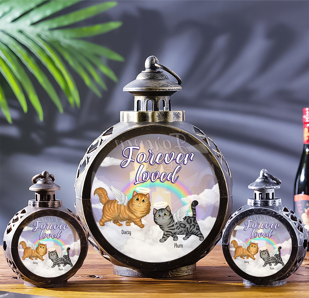 Personalized Memorial Cat Christmas LED Light Ornament, Sympathy Gift For Cat Lover AE