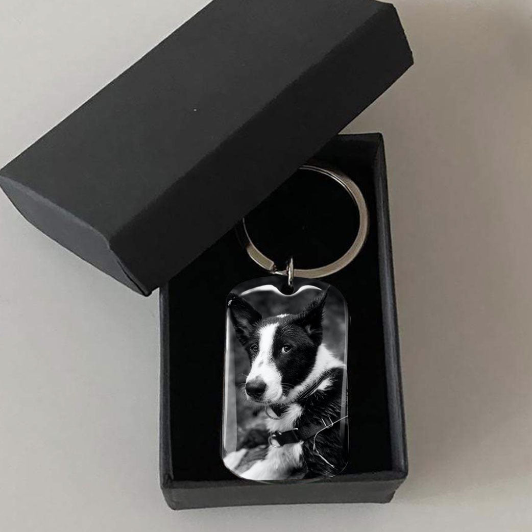 Always Loved Pet Memorial Metal Keychain, Pet Loss Gift AA