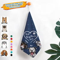 Thumbnail for Custom Best Fur Mama Ever Dog Cat Hand Towel, Pet Lover Gift JonxiFon