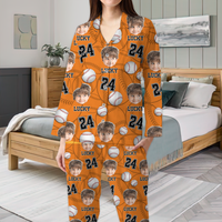 Thumbnail for Personalized Upload Photo Custom Face Baseball Sport Pajamas, Gift For Baseball Lover AB