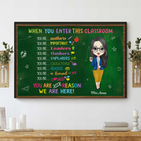 Thumbnail for Classroom Rules Teacher Canvas, DIY Decor For Teachers On Back To School Day AK