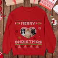 Thumbnail for Pet In My Heart Photo Ugly Christmas Sweatshirt, All-Over-Print Sweatshirt AB