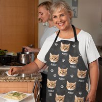 Thumbnail for Custom Dog Cat Paws Photo Apron, Pet Lover Gift AI