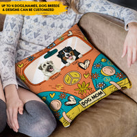 Thumbnail for Hippie Dog Mom - Personalized Fluffy Pillow, Gift for Dog Mom, Dog Lovers AD