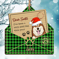 Thumbnail for Personalized Dear Santa Good Dog This Year Christmas Printed Wood Ornament, Customized Holiday Ornament AE