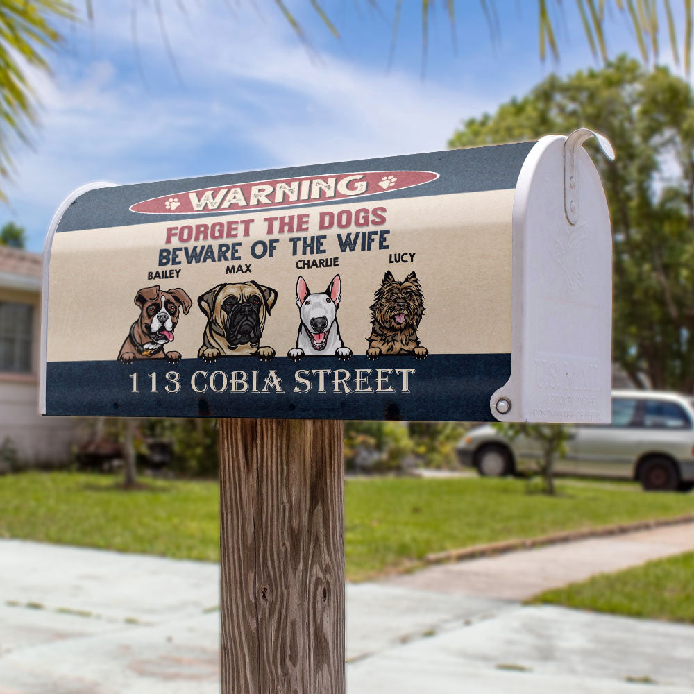 Forget the DOGS/DOG - Personalized mailbox cover AF