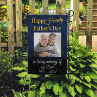 Thumbnail for Father's Day Memorial Personalized Garden Flag AD