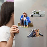 Thumbnail for Custom Rv Camping Photo Magnets, Fridge Magnet For Camping Lovers JonxiFon
