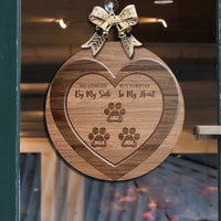 Thumbnail for Forever In Our Heart - Personalized Round Wooden Door Sign Z