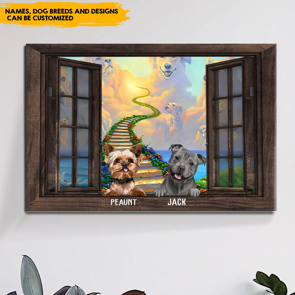 Always By My Side - Personalized Dog Memorial Canvas AK