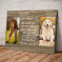 Thumbnail for I held you in my arms - Personalized Pet Photo Canvas AK