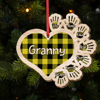Thumbnail for Gift For Grandma Hands Christmas Wood Ornament, Customized Holiday Ornament AE