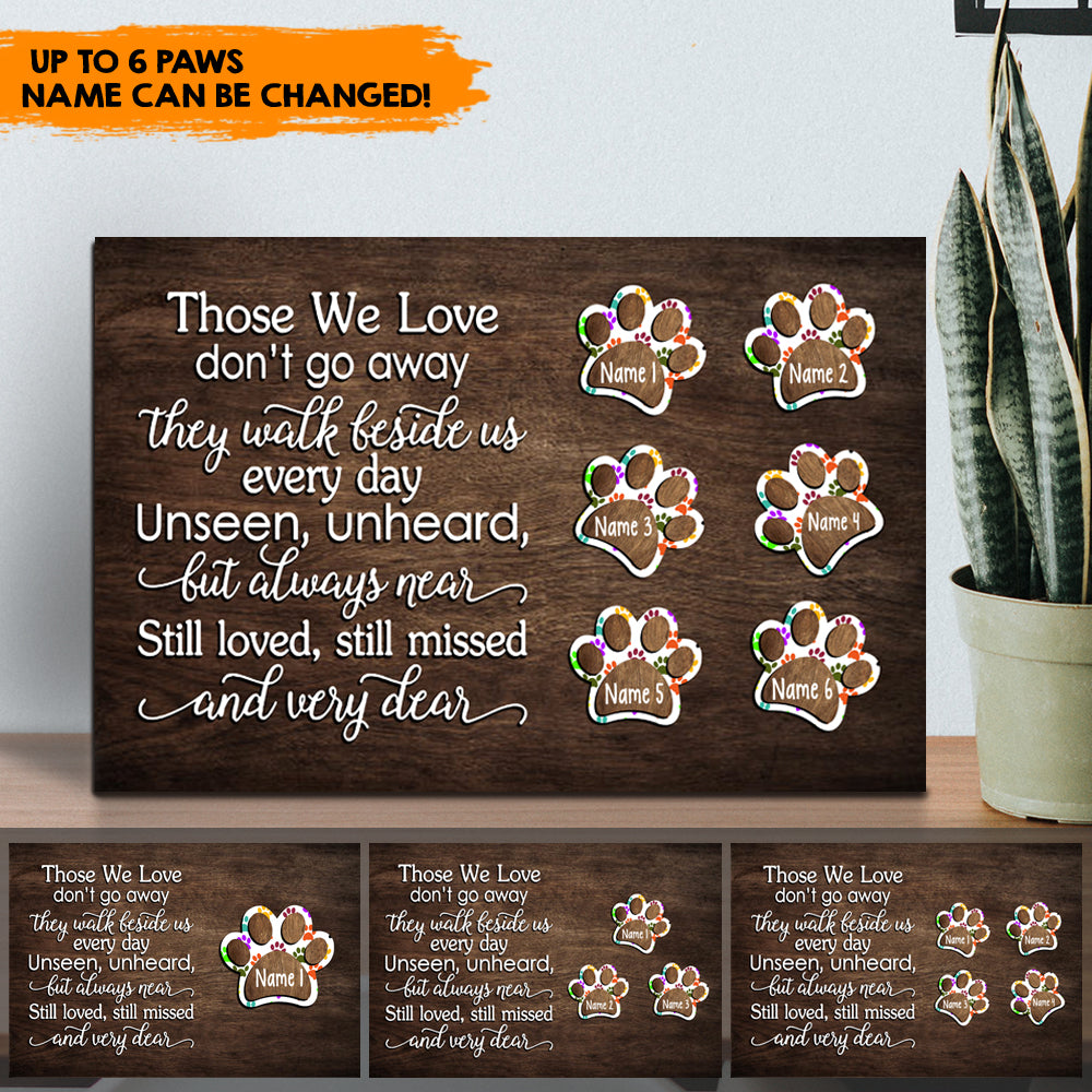 Always Near, Always Dear - Pet Memorial Canvas, Memorial Gift AK